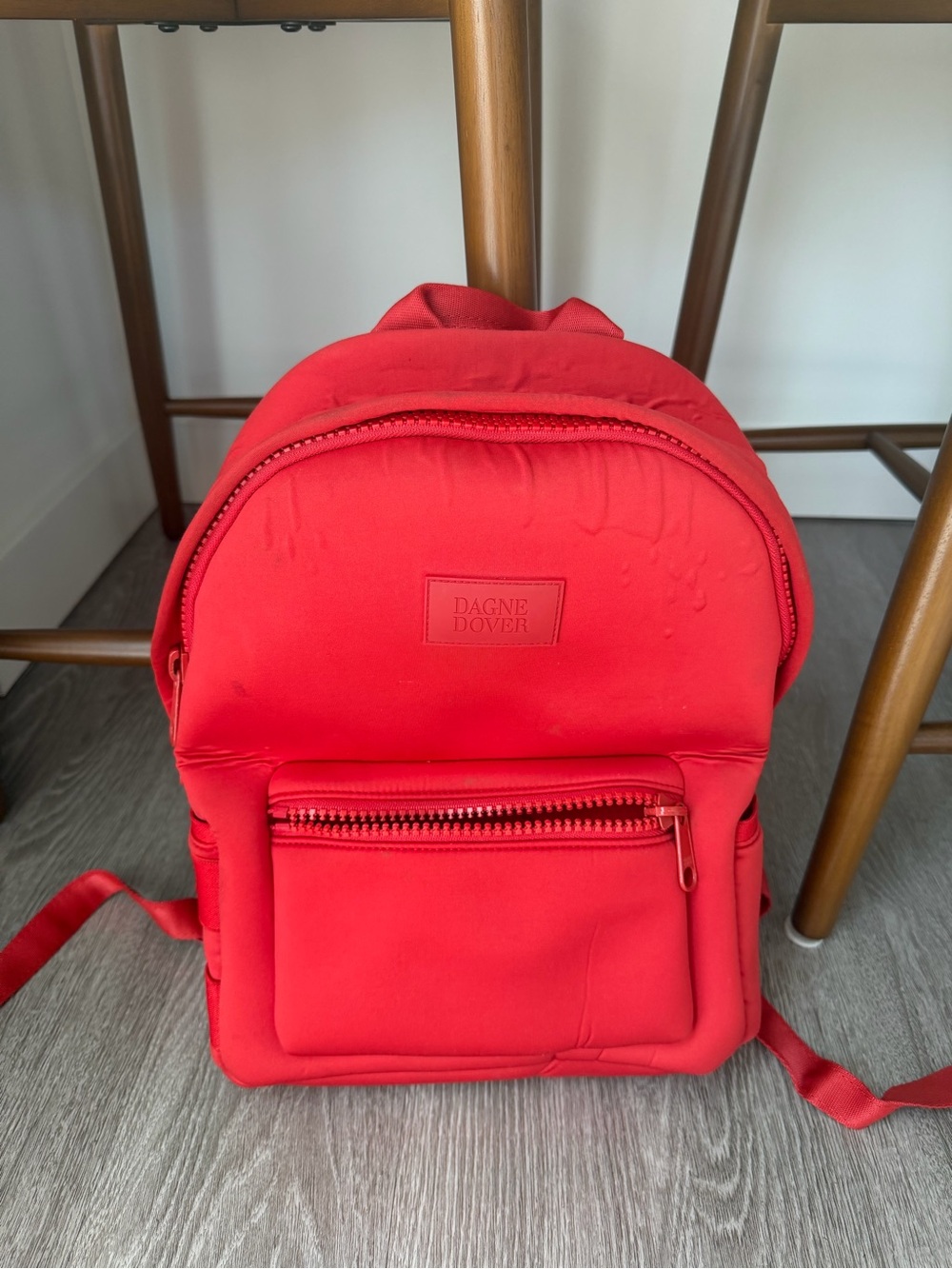 Dagne Dover Medium Red Nylon Backpack